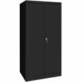 Hallowell 36'' x 18'' x 72'' Black Storage Cabinet with Solid Doors - Unassembled 415S18ME 434415S18ME